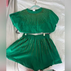 Queen of sparkles green set